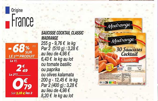 Saucisse Cocktail Classic Madrange