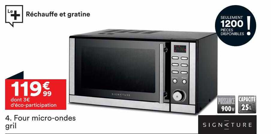 signature four micro-ondes gril