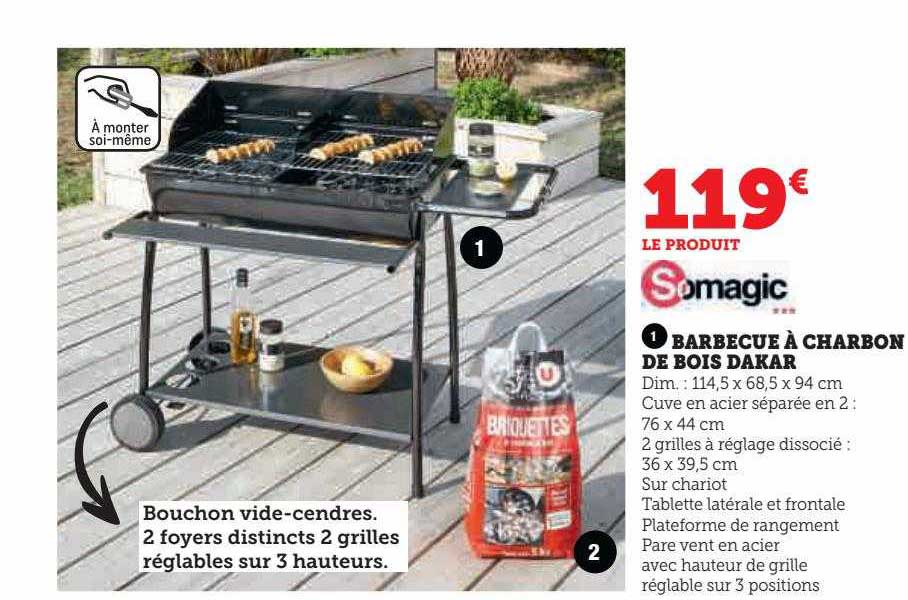 somagic barbecue à charbon de bois dakar