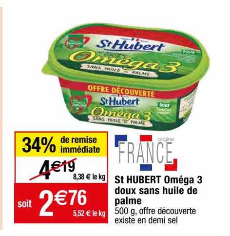 st hubert oméga 3 doux sans huile de palme