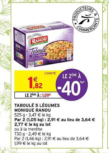 taboulé 5 légumes monique ranou