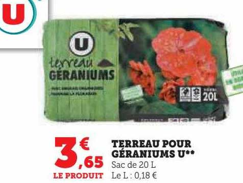 terreau pour géraniums u