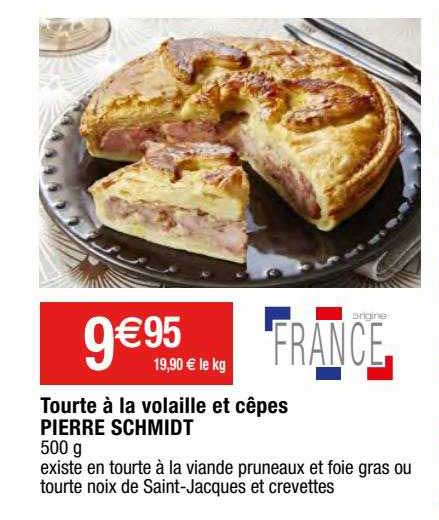 tourte à la volaille et cêpes pierre schmidt