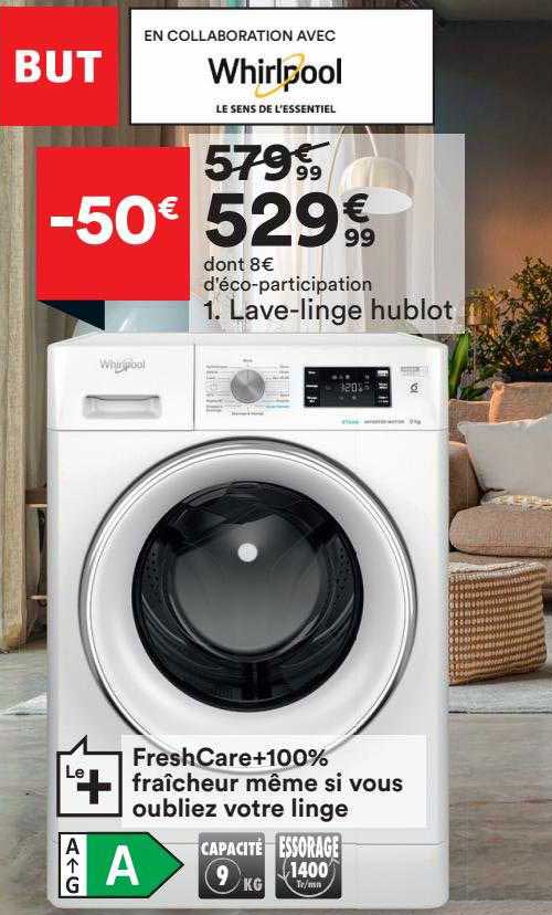 whirlpool fresh care+100% fraîcheur même si vous oubliez votre linge