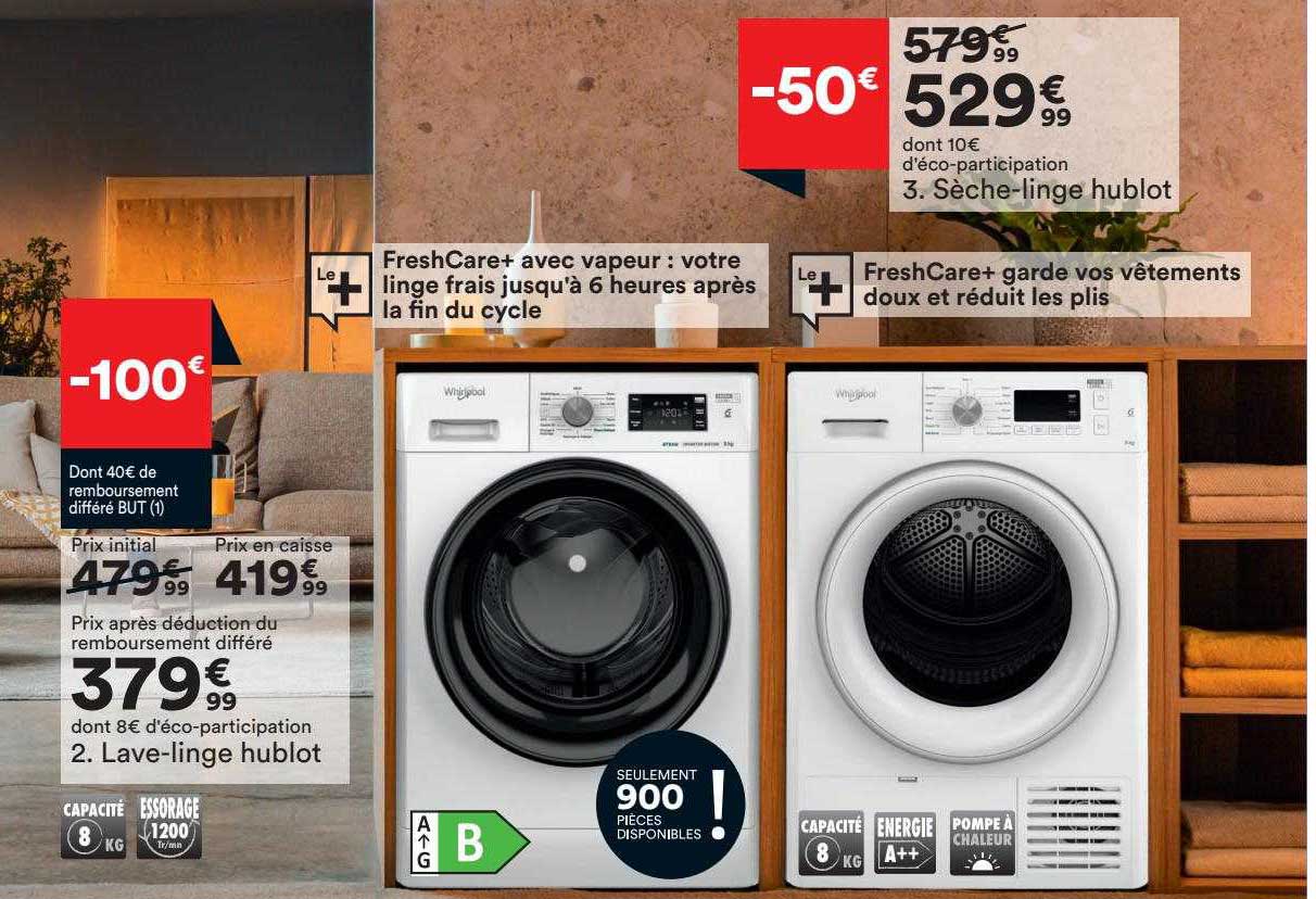 whirlpool lave-linge hublot