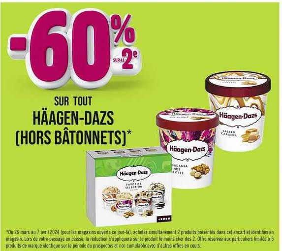 -60% sur tout häagen-dazs