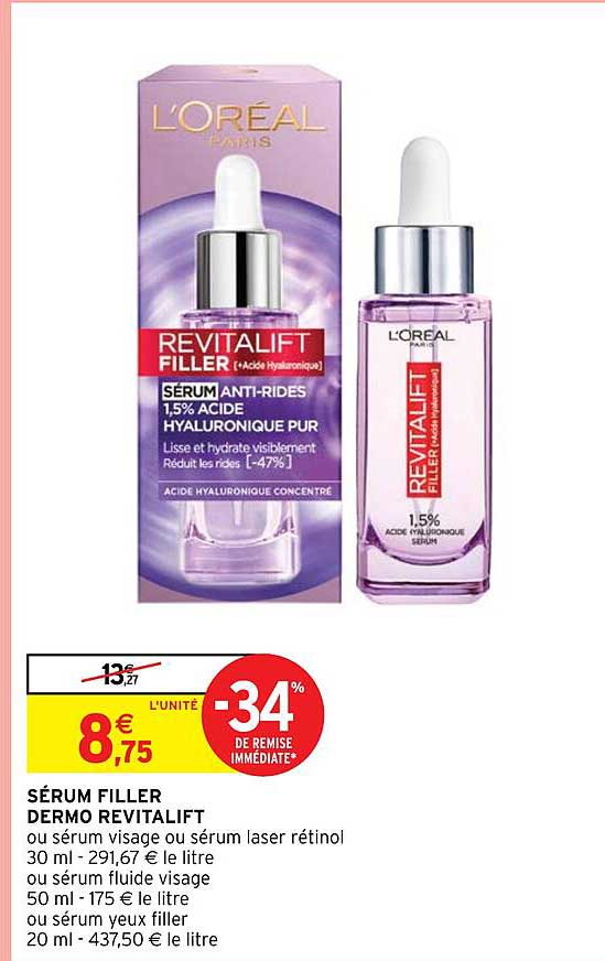 sérum filler dermo revitalift