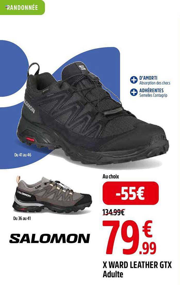 x ward leather gtx adulte salomon