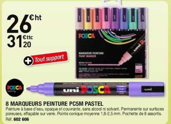 8 Marqueurs Peinture Pc5m Pastel