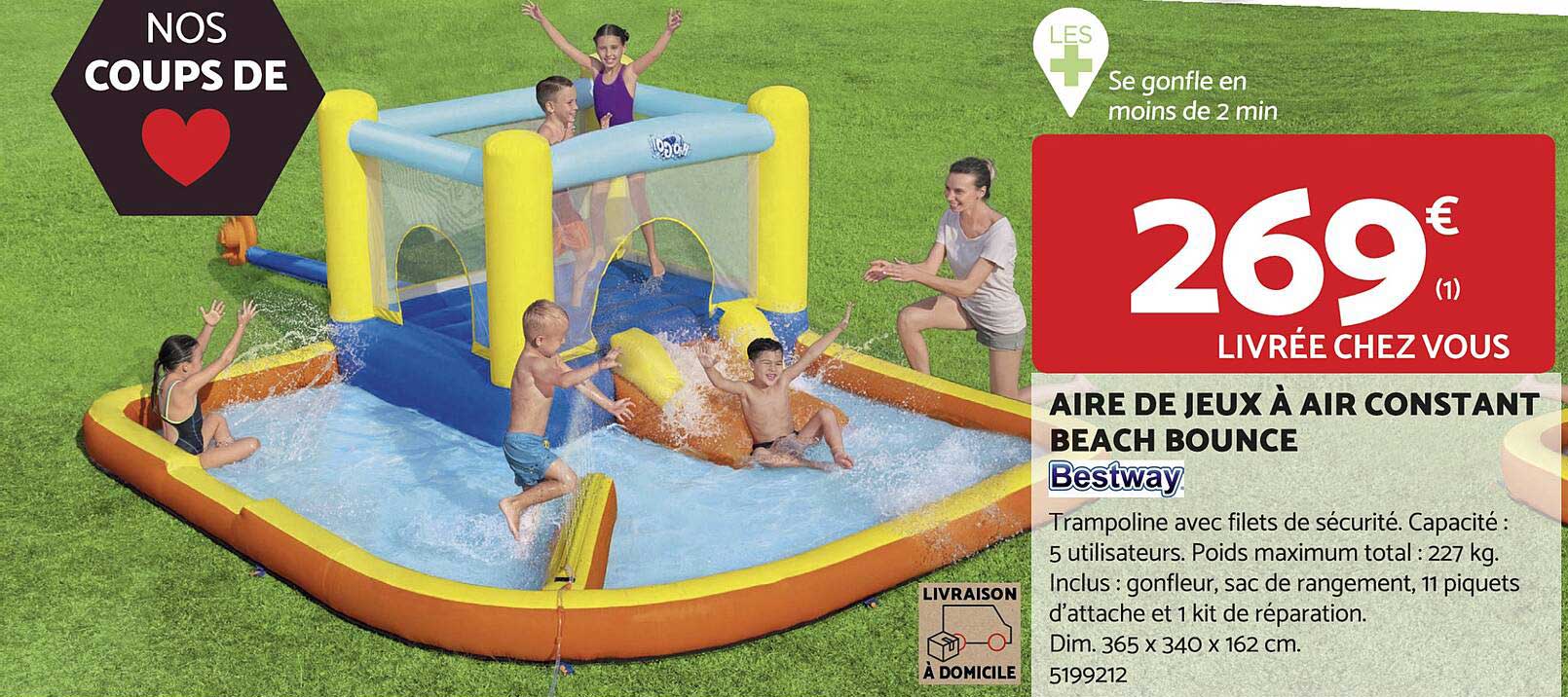 aire de jeux à air constant beaech bounce bestway