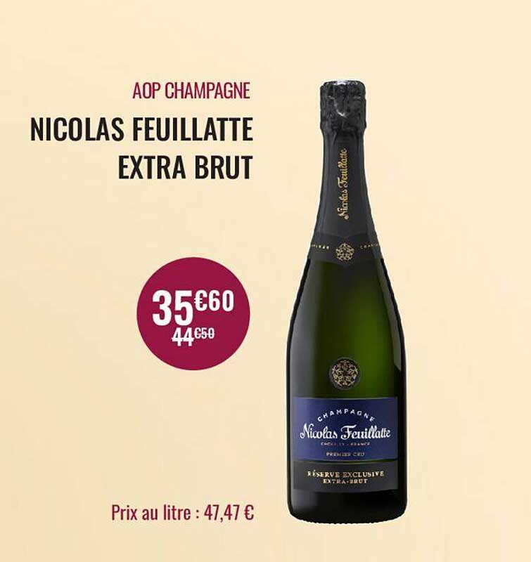 aop champagne nicolas feuillatte extra brut