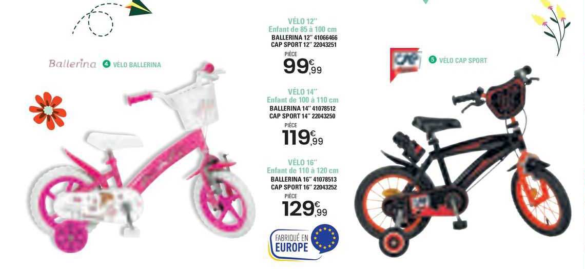 ballerina 12" 41066466, cap sport 12" 22043251, ballerina 14" 41078512, cap sport 14" 22043250, ballerina 16" 41078513, cap sport 16" 22043252