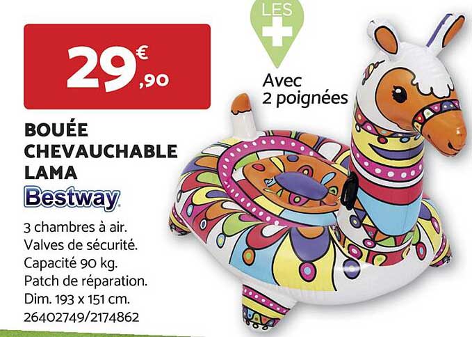 bouée chevauchable lama bestway