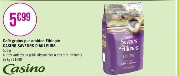 café grains pur arabica  ethiopie casino saveurs d'ailleurs