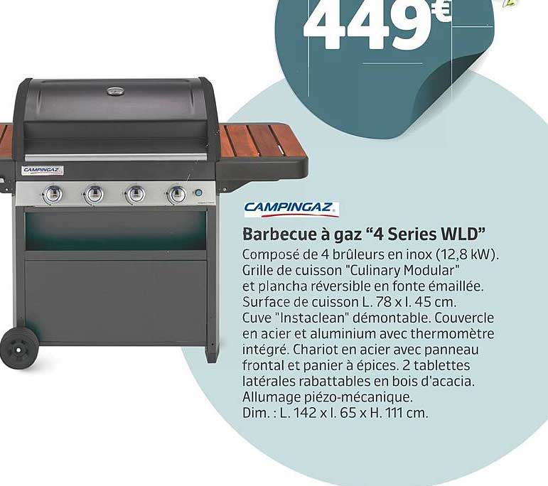 campingaz barbecue à gaz "4 series wld"
