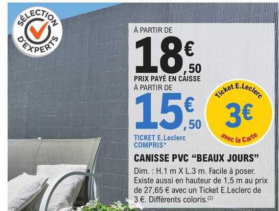 canisse pvc "beaux jours"