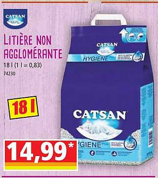catsan litière non agglomérante