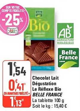 chocolat lait dégustation le réflexe bio belle france