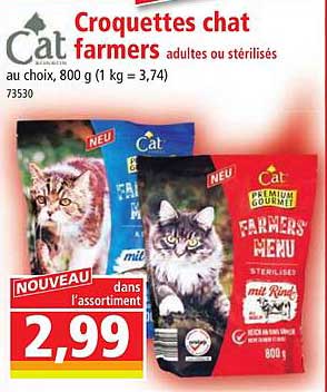 croquettes chat farmers cat