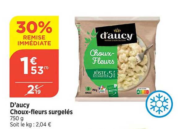 d'aucy choux-fleurs surgelés
