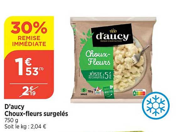 d'aucy choux-fleurs surgelés