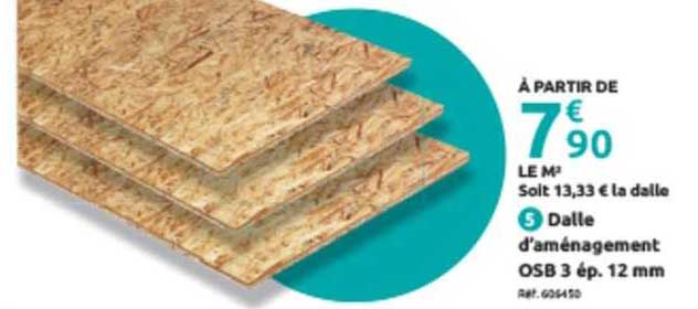 dalle d'aménagement osb 3 ép. 12 mm