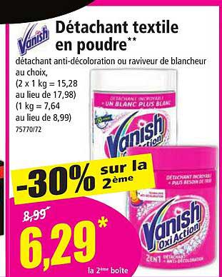 Détachant Textile En Poudre Vanish