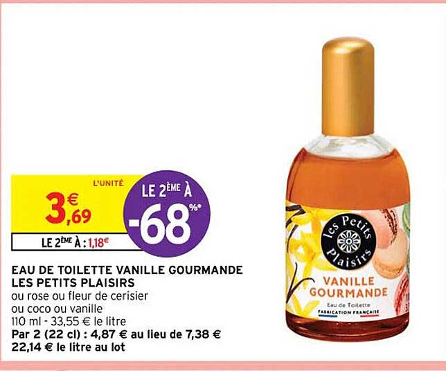 eau de toilette vanille gourmande les petits plaisirs