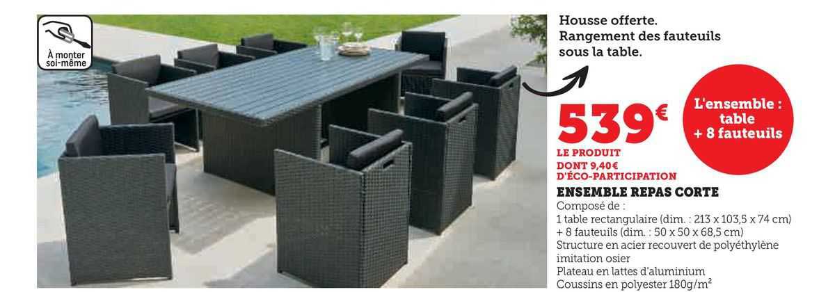 ensemble repas corte