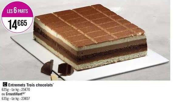 entremets trois chocolats ou croustillant
