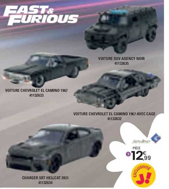 fast & furious voiture chevrolet el camino 1967 41132633, charger srt hellcat 2021 41132634, voiture chevrolet el camino 1967 avec cage 41132632, voiture suv agency noir 41132635