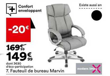 fauteuil de bureau marvin modern living