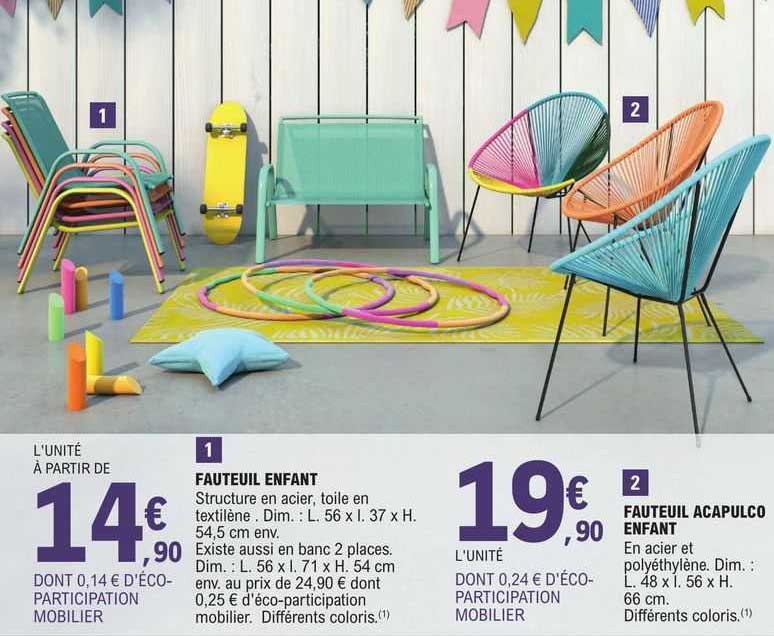 fauteuil enfant fauteuil acapulco enfant