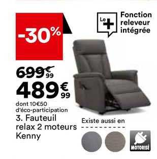 fauteuil relax 2 moteurs kenny