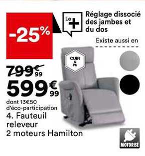 fauteuil releveur 2 moteurs hamilton