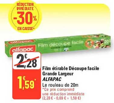 film étirable découpe facile grande largeur alfapac