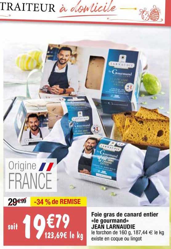 Foie Gras De Canard Entier «le Gourmand» Jean Larnaudie