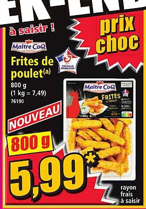 frites de poulet maître coq