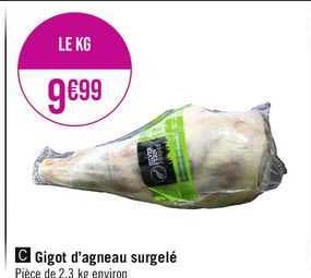 gigot d'agneau surgelé