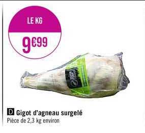 gigot d'agneau surgelé