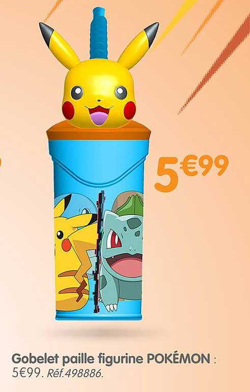 Gobelet Paille Figurine Pokémon