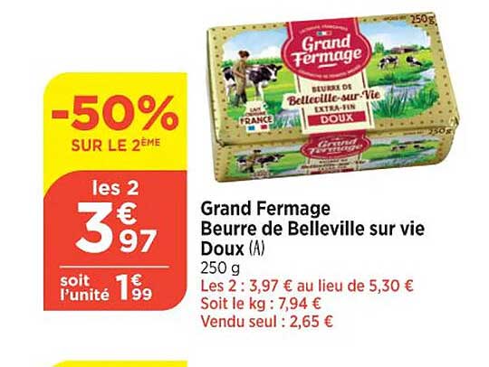 grand fermage beurre de belleville sur vie doux