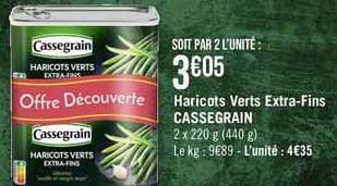 haricots verts extra-fins cassegrain