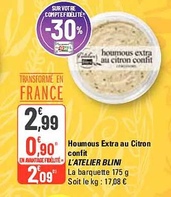 houmous extra au citron confit l'atelier blini