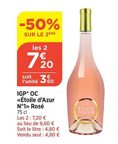 igp oc «étoile d'azur n°1» rosé
