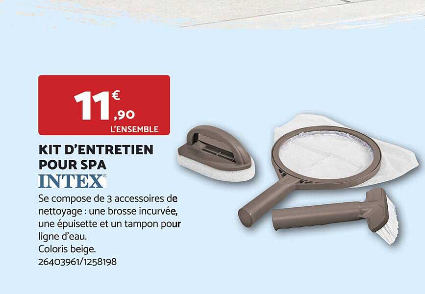 kit d'entretien pour spa intex