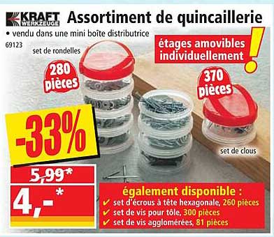 Kraft Werkzeuge Assortiment De Quincaillerie