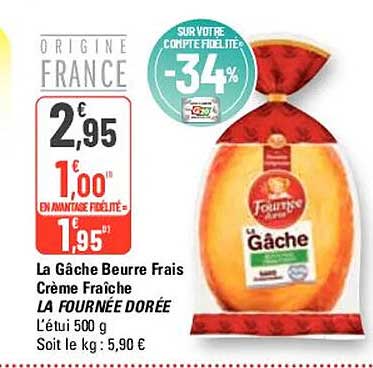 la gâche beurre frais crème fraîche la fournée dorée