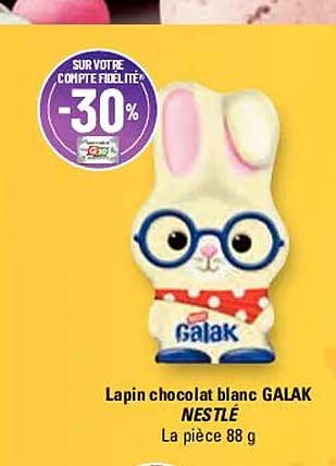 Lapin Chocolat Blanc Galak Nestlé