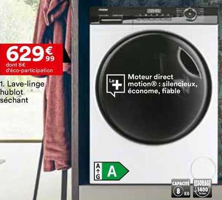 lave-linge hublot séchant